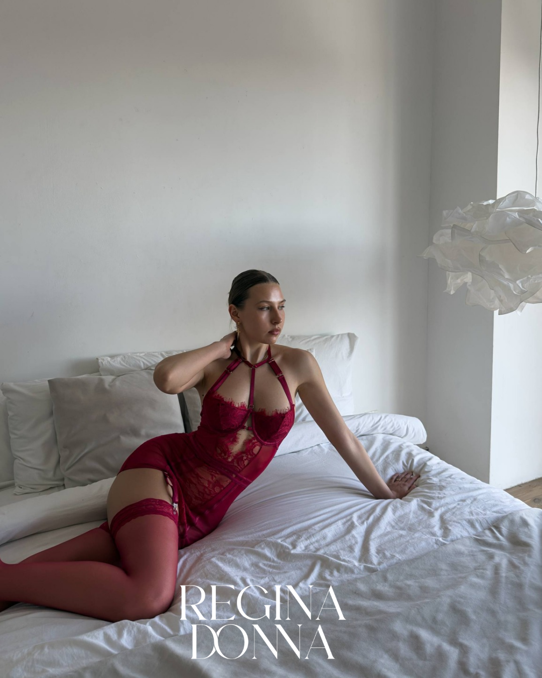 Burning Desire Kırmızı Babydoll (Çorap dahil)