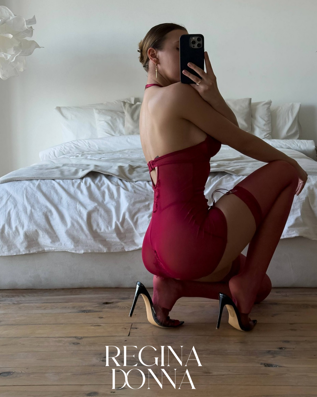 Burning Desire Kırmızı Babydoll (Çorap dahil)